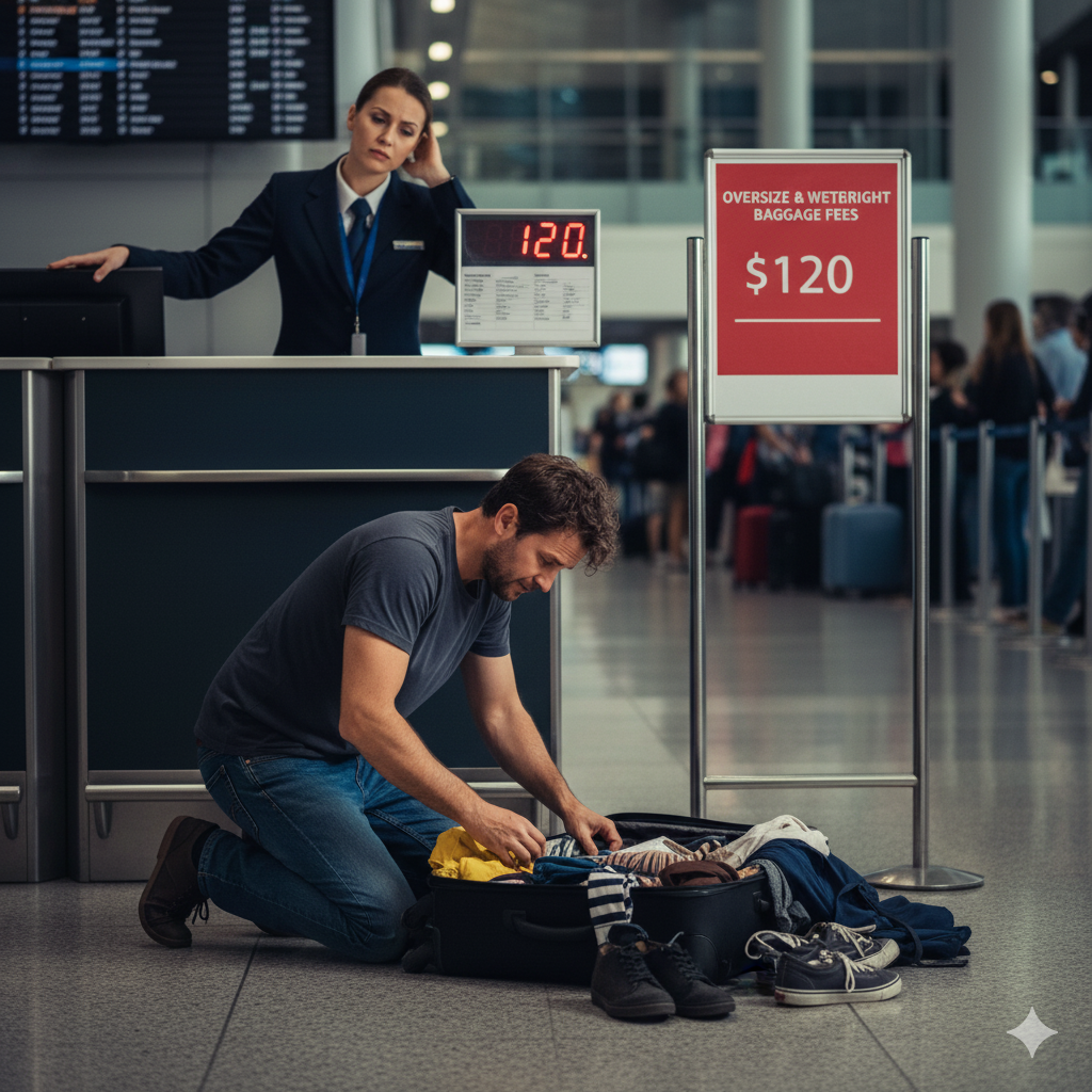 Weight Machine for Luggage - 50 kg capacity, Steel body, Lifetime replacement - Digital Portable Electronic Luggage Weighing Scale for home, travel, flights, bags (Silver, 50 kg)