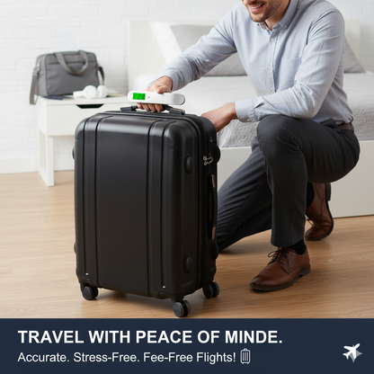 Weight Machine for Luggage - 50 kg capacity, Steel body, Lifetime replacement - Digital Portable Electronic Luggage Weighing Scale for home, travel, flights, bags (Silver, 50 kg)