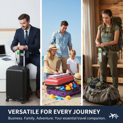 Weight Machine for Luggage - 50 kg capacity, Steel body, Lifetime replacement - Digital Portable Electronic Luggage Weighing Scale for home, travel, flights, bags (Silver, 50 kg)